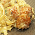 Fishball Fettuccine Alfredo