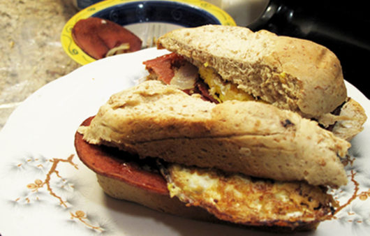 Ham egg sandwich