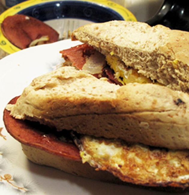 Baloney Egg Sandwich