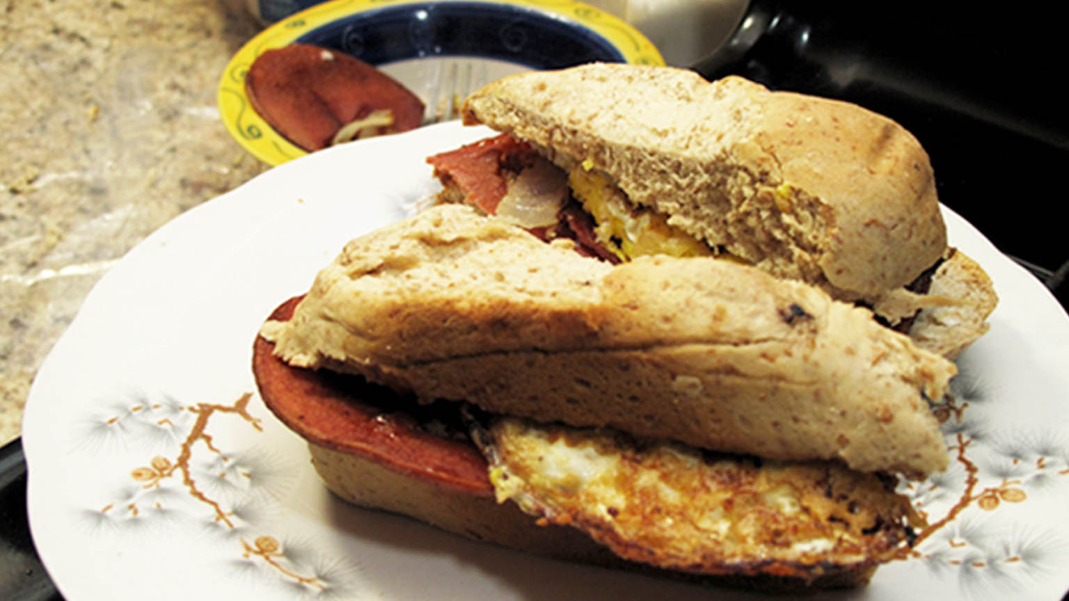 Baloney Egg Sandwich
