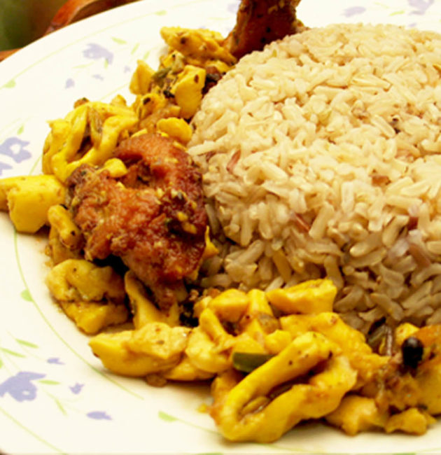 Ackee and Chicken Stew