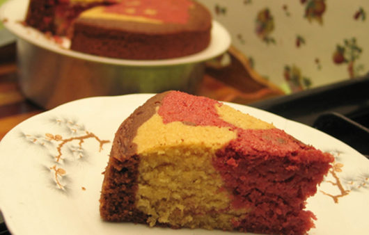 Raspberry Chocolate Marble Cake