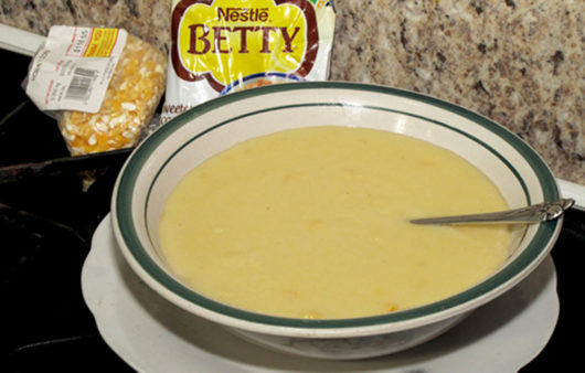 Hominy Corn Porridge with Condensed Milk