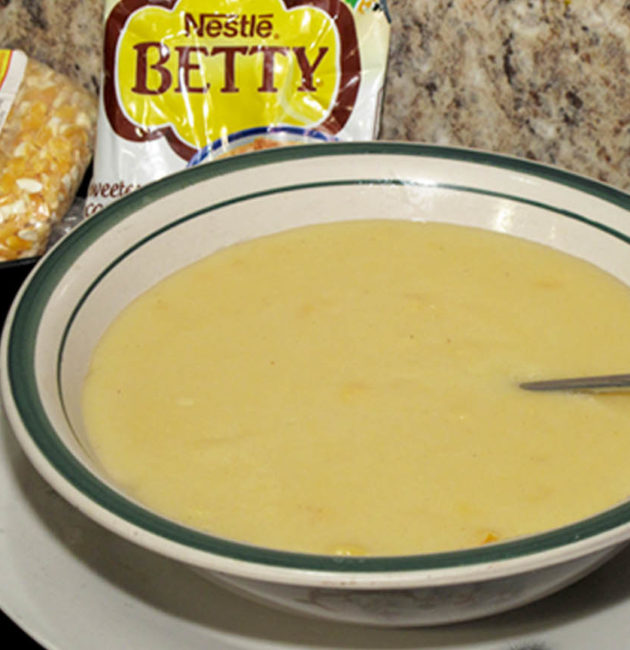 Hominy Corn Porridge with Condensed Milk