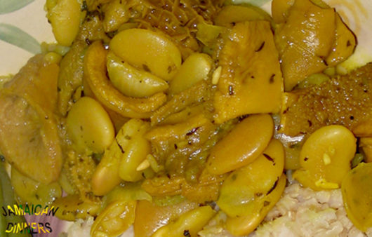 Cow's Tripe Beans Curry Stew