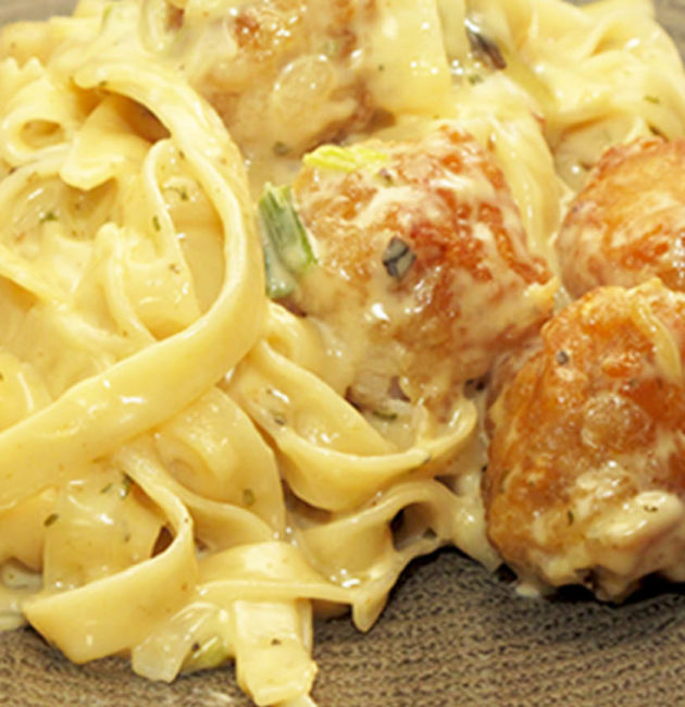 Fish-balls Fettuccine Alfredo