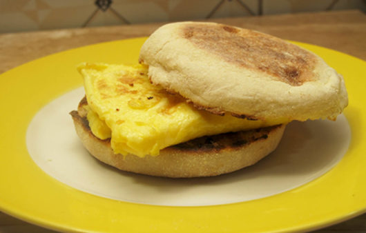 Howto Cook Folded Scrambled Eggs Square