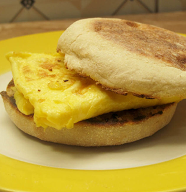 Howto Cook Folded Scrambled Eggs Square