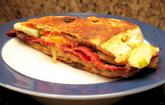 Grilled Ham Vegetable Cheese Sandwich