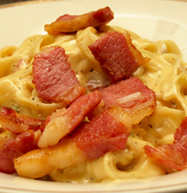 Ham Fettuccine Alfredo