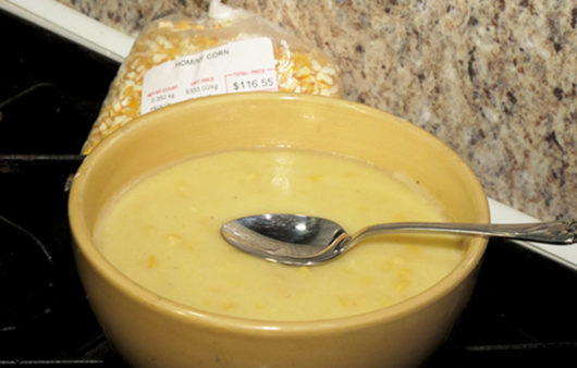 Hominy Corn Porridge with Coconut Milk