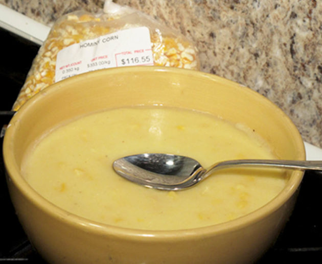 Hominy Corn Porridge with Coconut Milk