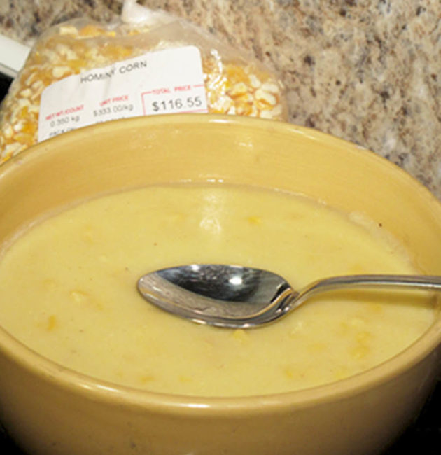 Hominy Corn Porridge with Coconut Milk