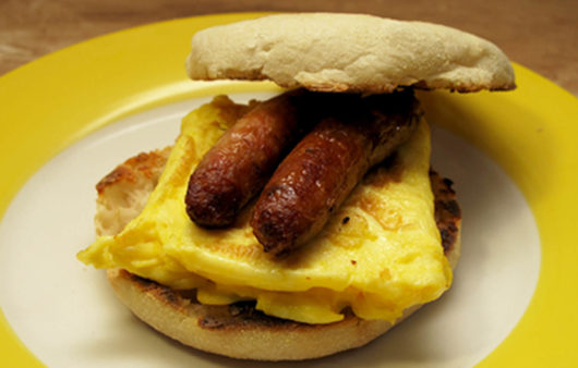 sausage egg sandwich