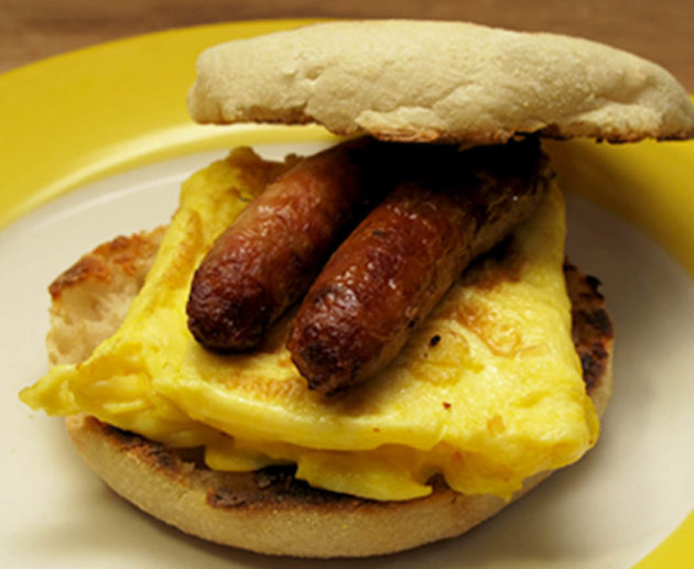 sausage egg sandwich