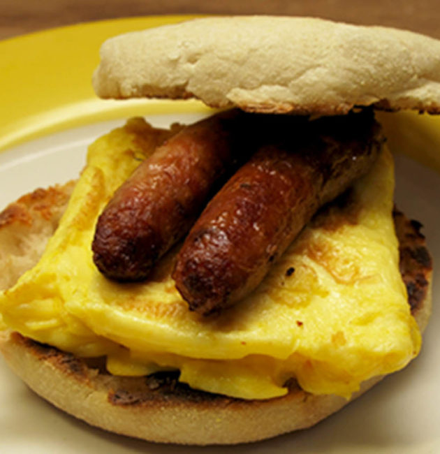 sausage egg sandwich