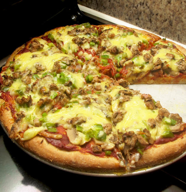 Jerk Chicken Mushroom Pizza