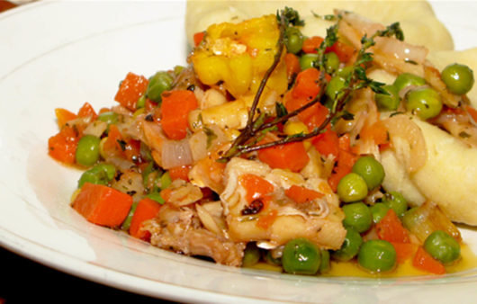 Mixed Vegetables Saltfish/Codfish Stew