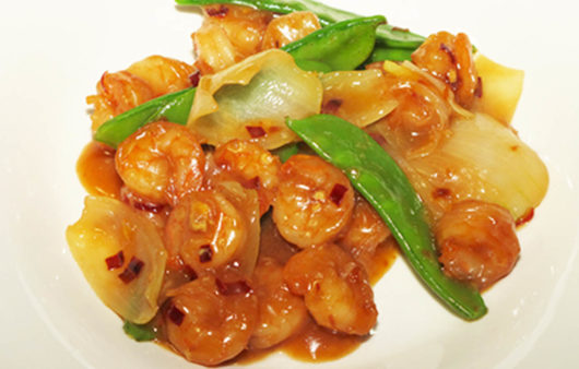 Shrimps Snow Peas Oyster Sauce