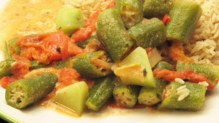 Okra Rundung Cho-Cho – Jamaican Dinners